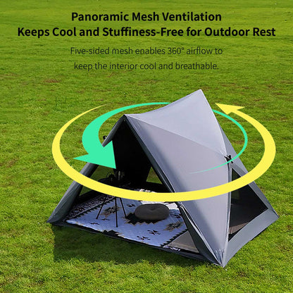 Black Coated Automatic Camping Tent – UPF50+ Waterproof Pop Up Shelter | Traverseon