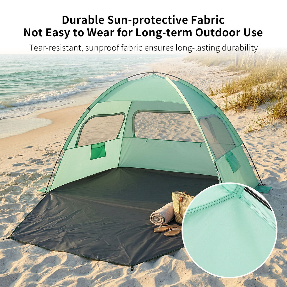 Beach Sun Shelter Tent – UPF50+ UV Protection Windproof Lightweight Canopy | Traverseon