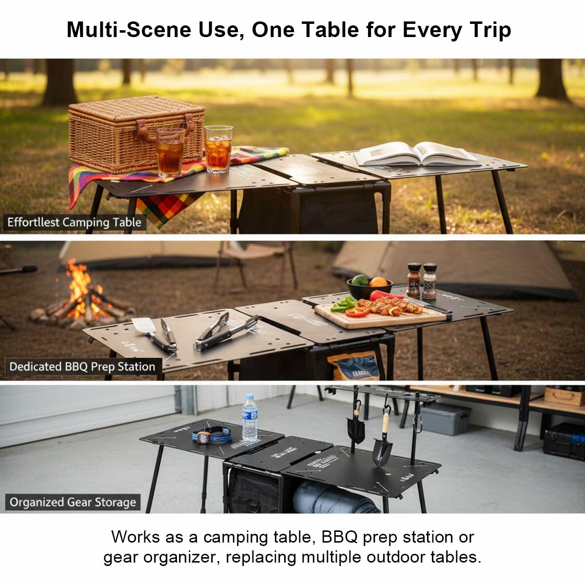 Camping Table – Folding Portable 30L Skeleton Tactical Bag 2-in-1 Outdoor | Traverseon