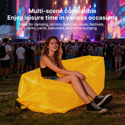 Inflatable Air Sofa – Pump-Free Portable Camping Lounger | Traverseon