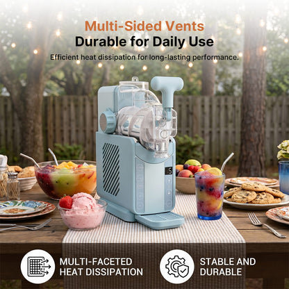 Traverseon 1.8L Portable Slushie & Ice Cream Maker | 110V Blue | Summer Party Essential