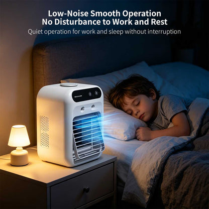 Desktop Evaporative Air Cooler – USB Mist Cooling Fan with Humidifier | Traverseon