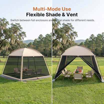 Screen House Camping Shelter - 6-10 Person UV&Bug Proof Waterproof All Terrain | Traverseon