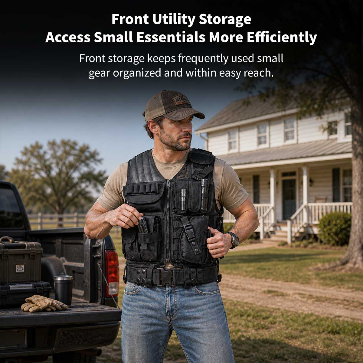 600D Tactical MOLLE Vest – Adjustable 3.09 lb Mesh Loadout | Traverseon