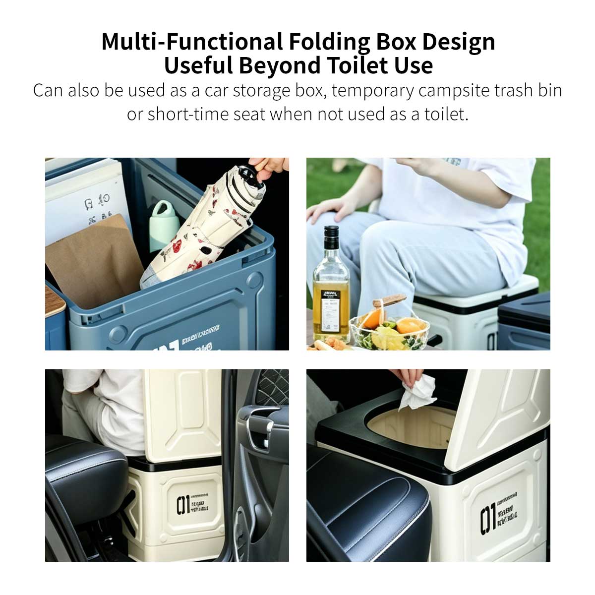 Portable Camping Toilet – Foldable Emergency Toilet with Gel Bags | Traverseon