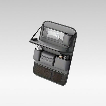Traverseon Car Seat Organizer – Foldable Tray & Multi-Compartment Storage