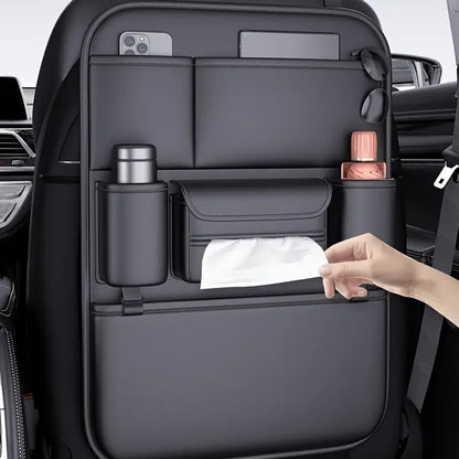 Traverseon Car Seat Organizer – Foldable Tray & Multi-Compartment Storage