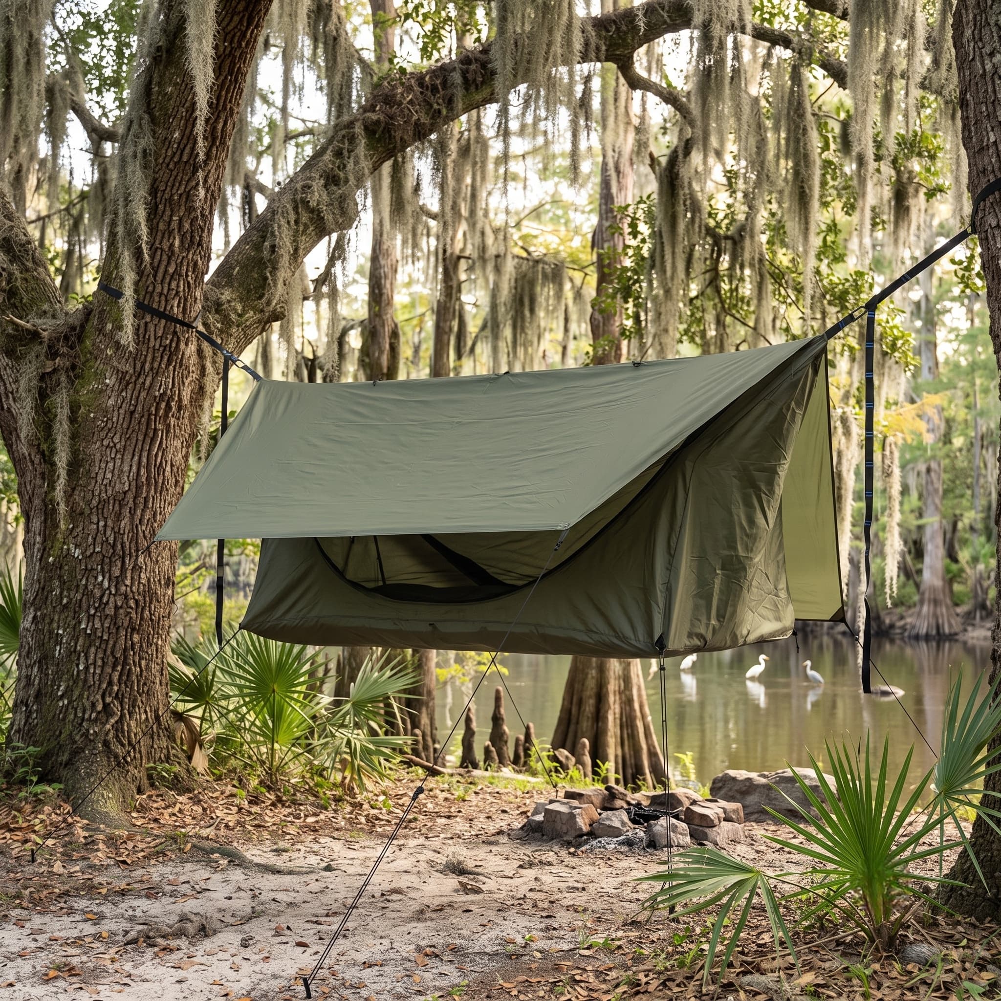 Anti-Mosquito Camping Hammock – 440 lb, 3000 mm Rain Tarp | Traverseon