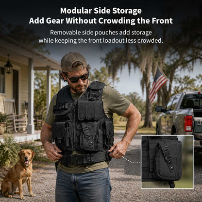 600D Tactical MOLLE Vest – Adjustable 3.09 lb Mesh Loadout | Traverseon