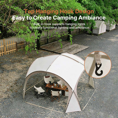 Camping Dome Tent 14×14ft – 210D UPF50+ Ventilated Windproof for Camping Beach Picnic | Traverseon