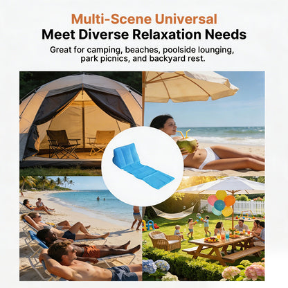 Flocked Inflatable Triangle Lounger – Portable Camping Backrest | Traverseon
