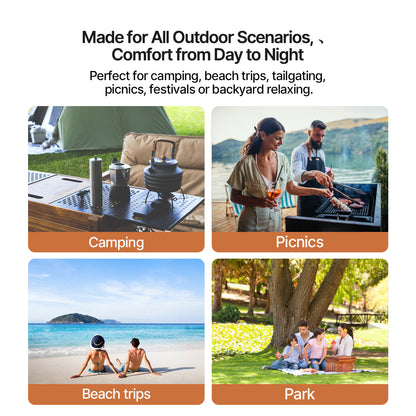 Outdoor Recliner Chair - Adjustable Gear Positions Foldable for Camping, Sports Events, Beach | Traverseon