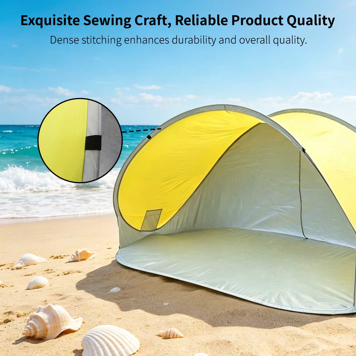 Pop-Up Beach Tent – Instant Setup UV Protection Sun Shelter | Traverseon