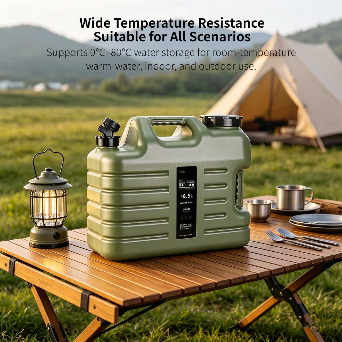 Portable Camping Water Container – Food-Grade Jug with Spigot | Traverseon