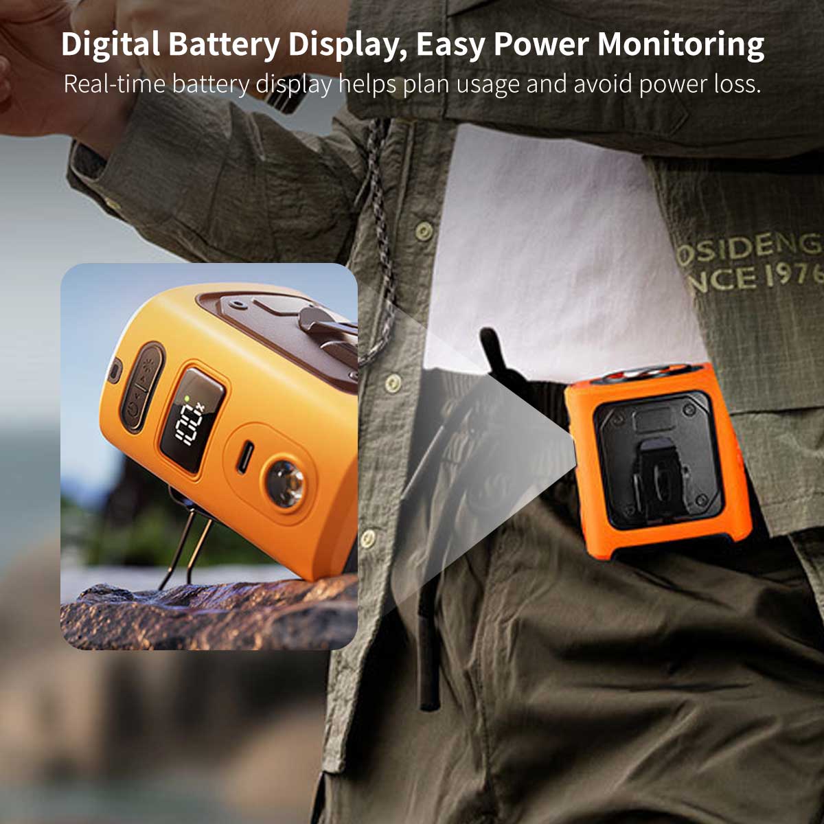 Semiconductor Cooling Waist Fan – 8000mAh Wearable Portable Fan | Traverseon