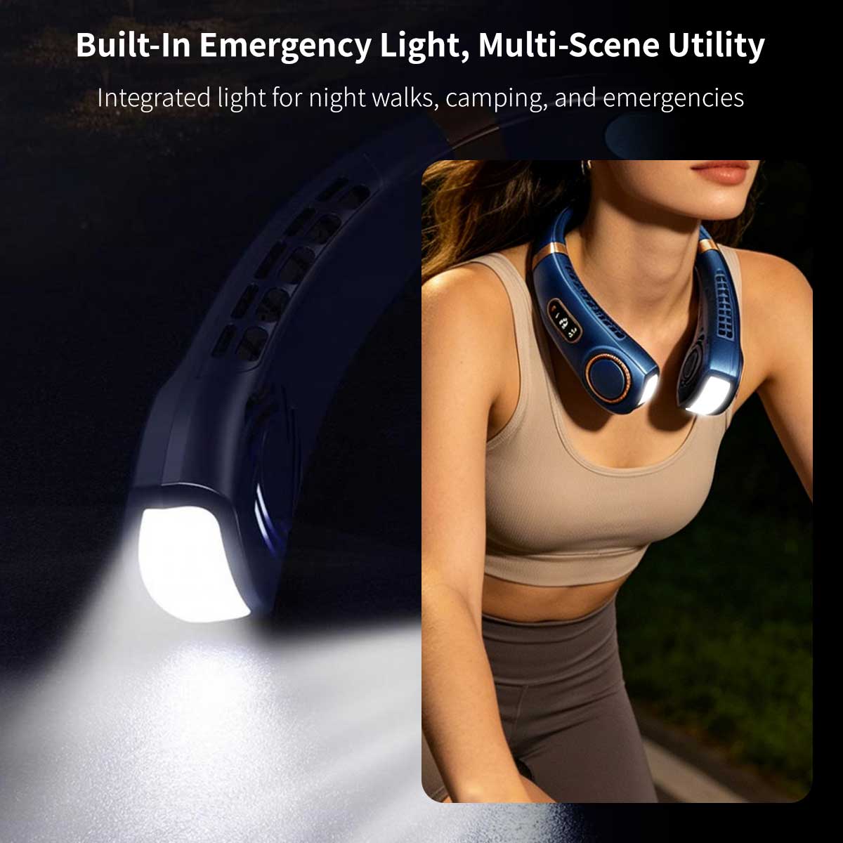 Ice Cooling Neck Fan – USB Rechargeable Bladeless Wearable Fan | Traverseon