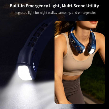 Ice Cooling Neck Fan – USB Rechargeable Bladeless Wearable Fan | Traverseon
