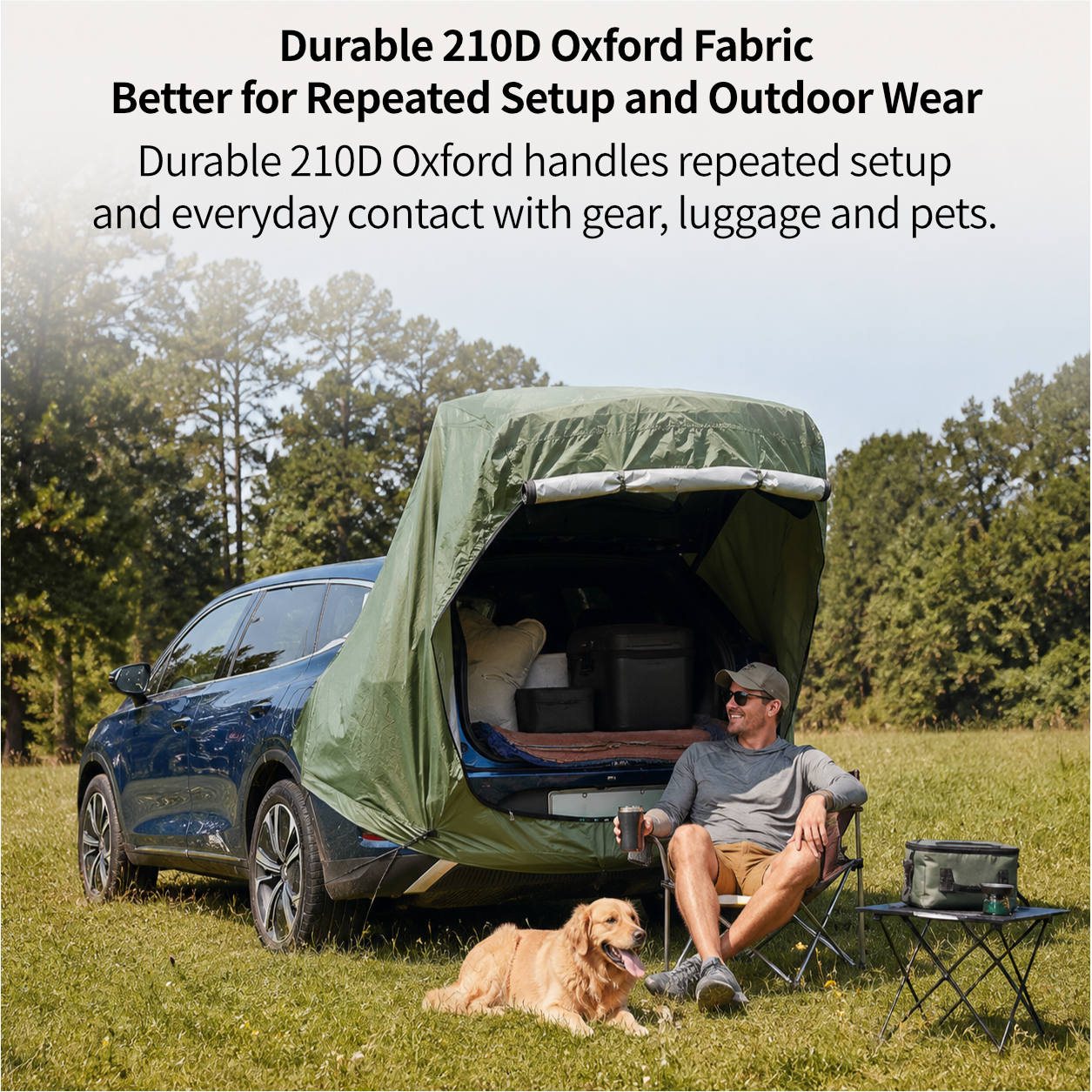 Car Camping Tent-2-3 Person Leak-Resistant SUV Tailgate Tent with Rear Awning | Traverseon