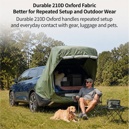Car Camping Tent-2-3 Person Leak-Resistant SUV Tailgate Tent with Rear Awning | Traverseon