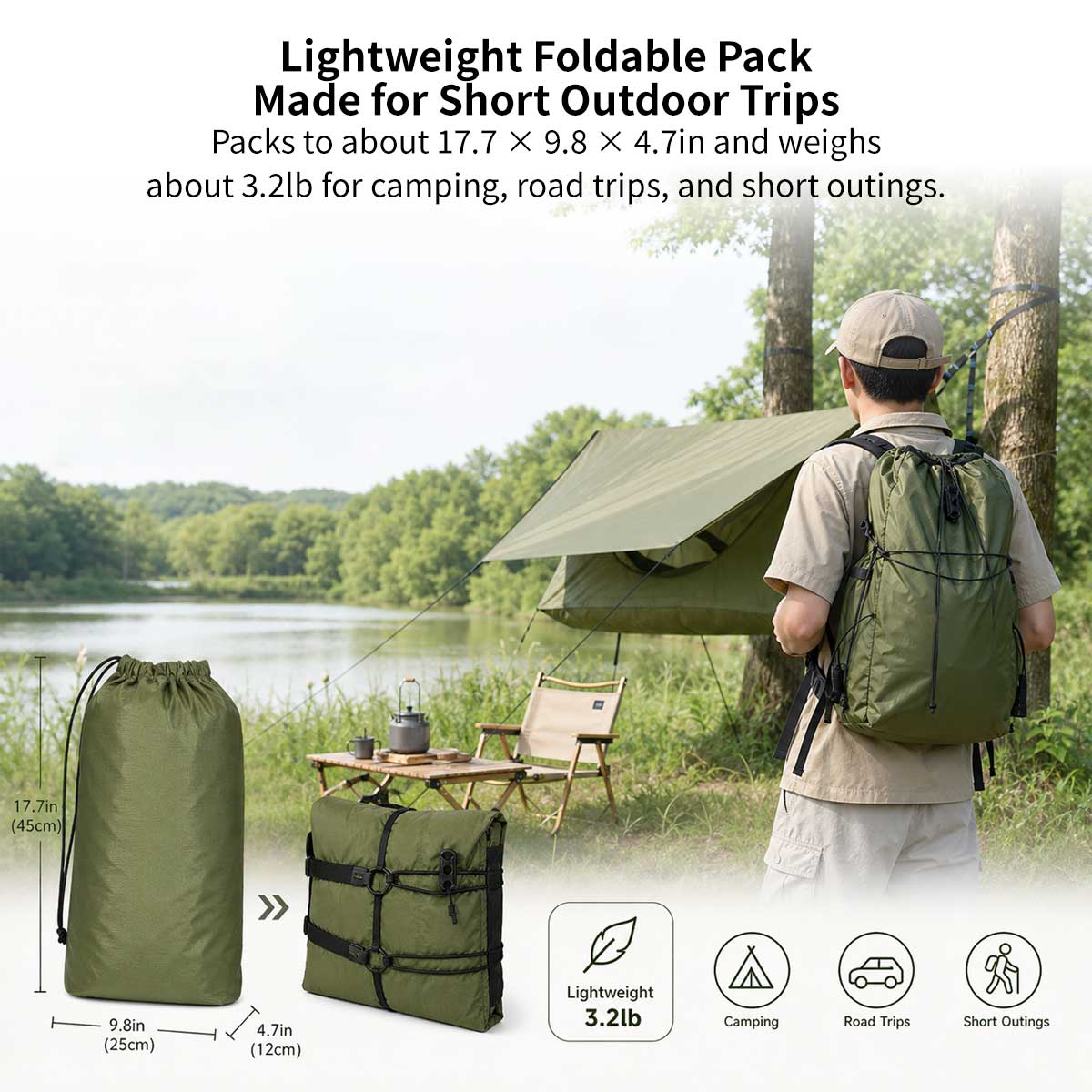 Anti-Mosquito Camping Hammock – 440 lb, 3000 mm Rain Tarp | Traverseon