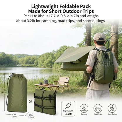 Anti-Mosquito Camping Hammock – 440 lb, 3000 mm Rain Tarp | Traverseon