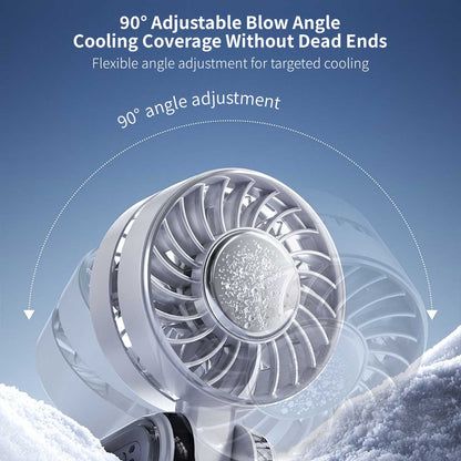 TEC Ice Compress 3-in-1 Handheld Fan - NTC Safe, 100-Speed, LED Digital Display, 3600mAh Portable Cooler|Traverseon