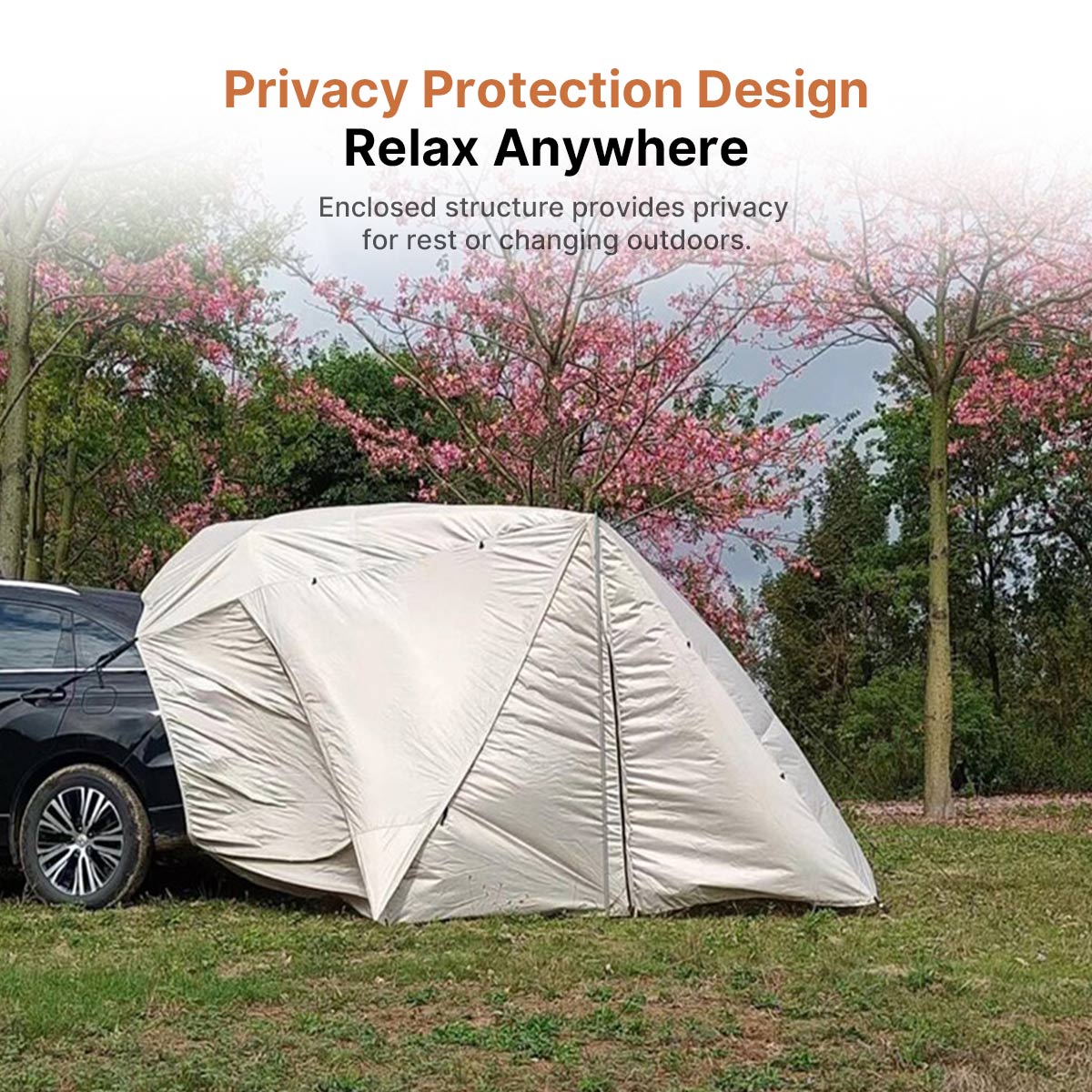 SUV Trunk Canopy Tent – Mosquito Net Sunshade Waterproof Car Shelter | Traverseon