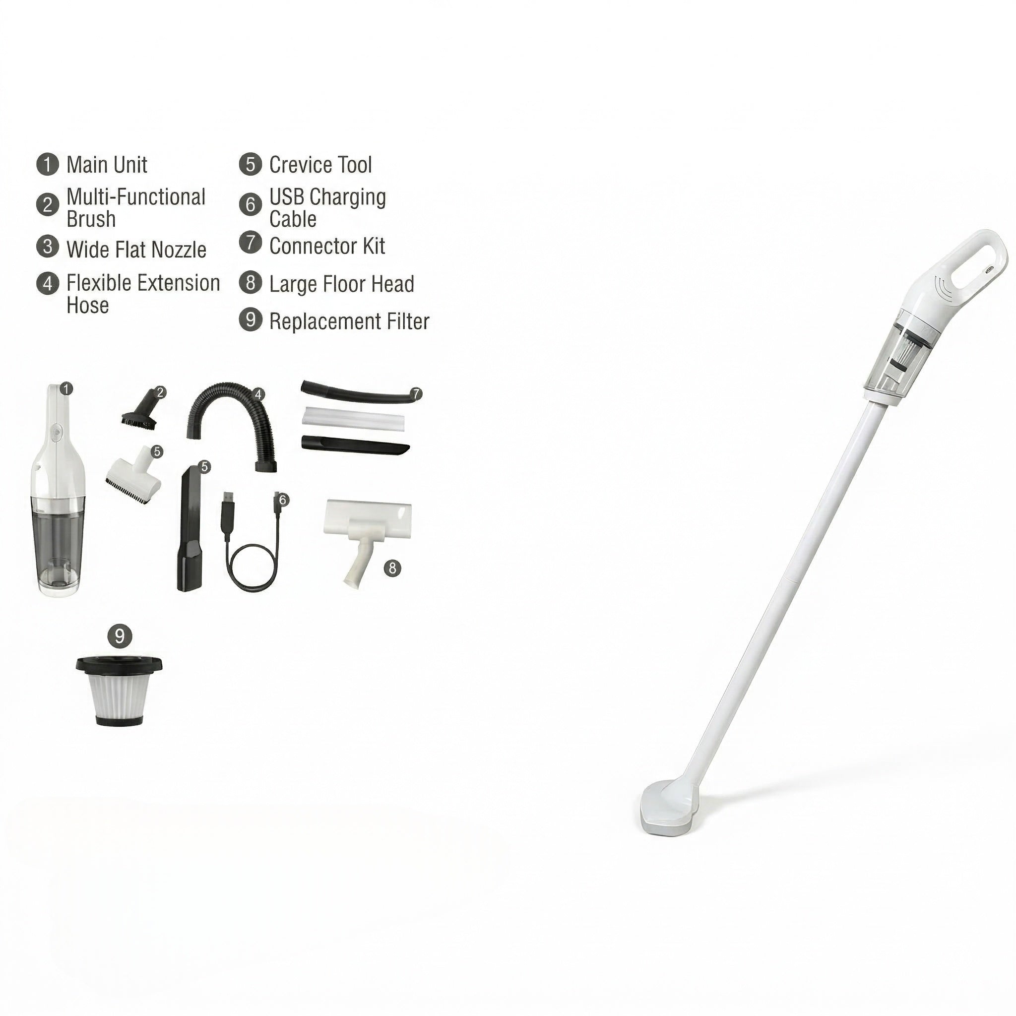 Cordless Handheld Pet Hair Vacuum – 4000Pa Strong Suction Cleaner with 4 Attachments | Traverseon