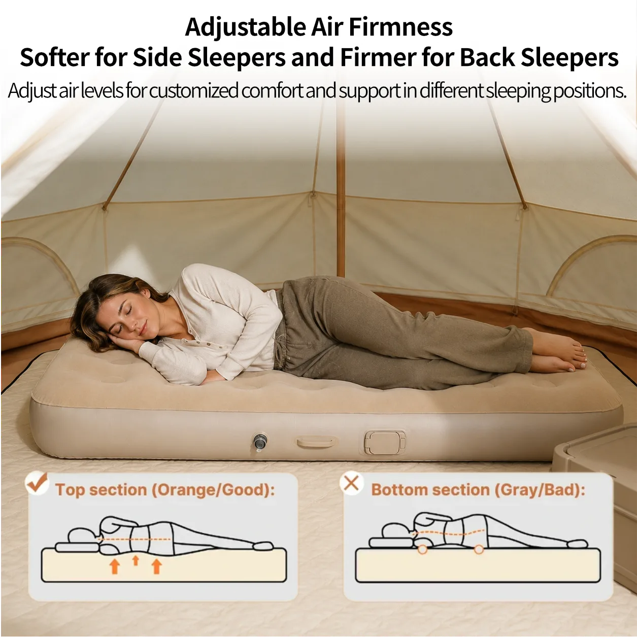 Self-Inflating Air Mattress | 300lbs Support | Traverseon