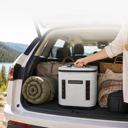32L Rolling Soft Cooler – 72H Cold, Leakproof & Detachable Trolley | Traverseon
