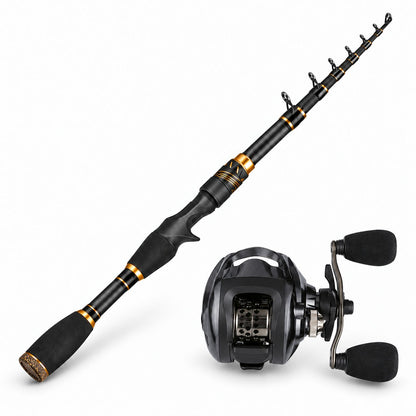 Carbon Fiber Telescopic Fishing Rod – Portable Lure Travel Pole