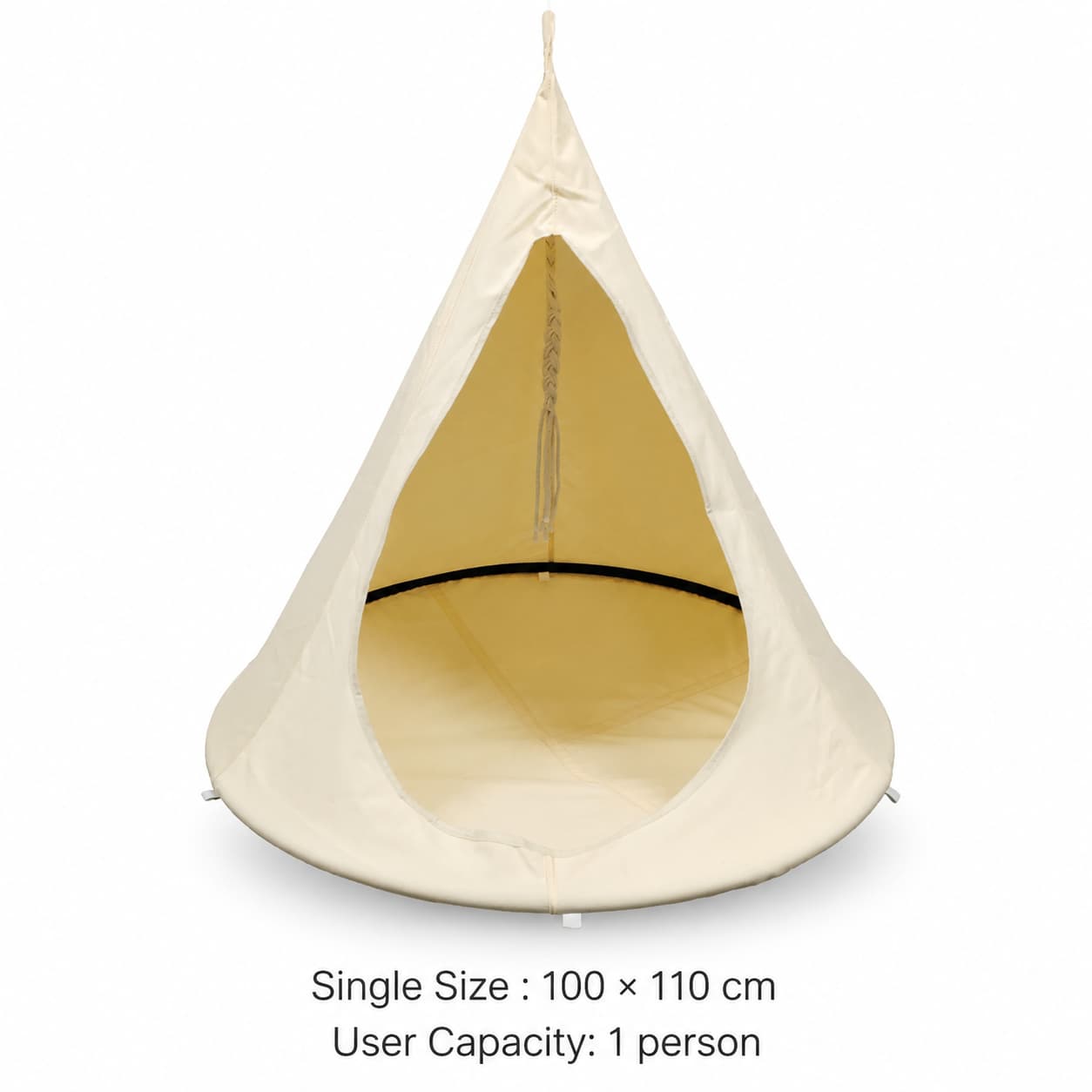 Conical Hanging Hammock Chair – 441 lb Waterproof Outdoor Swing | Traverseon
