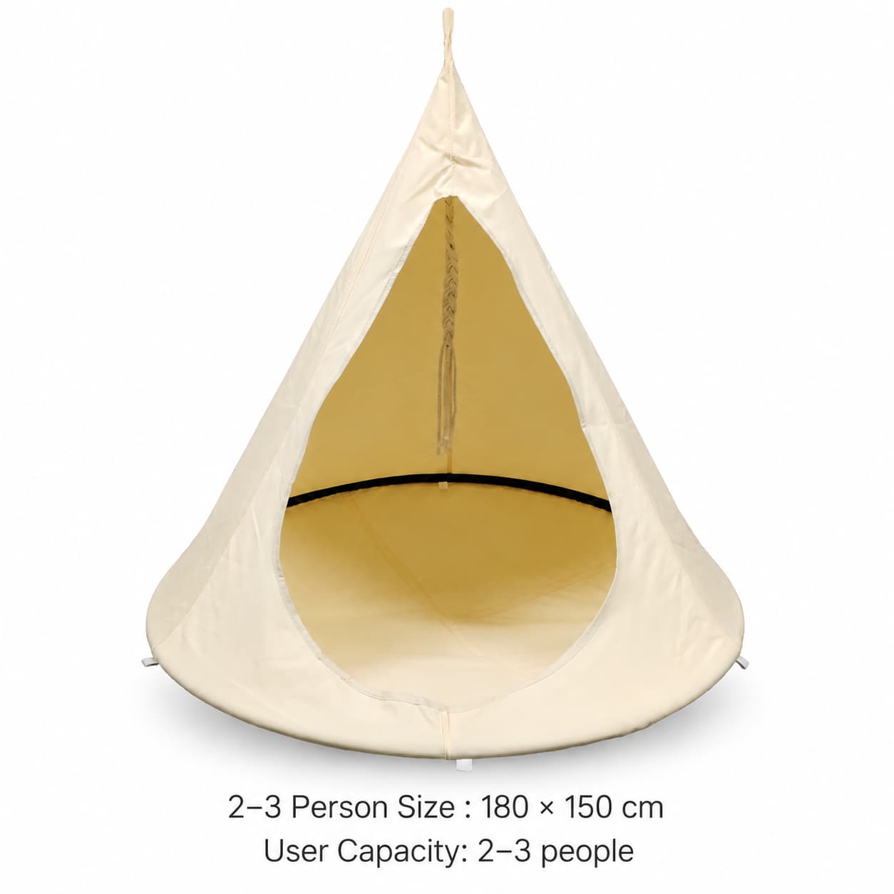 Conical Hanging Hammock Chair – 441 lb Waterproof Outdoor Swing | Traverseon