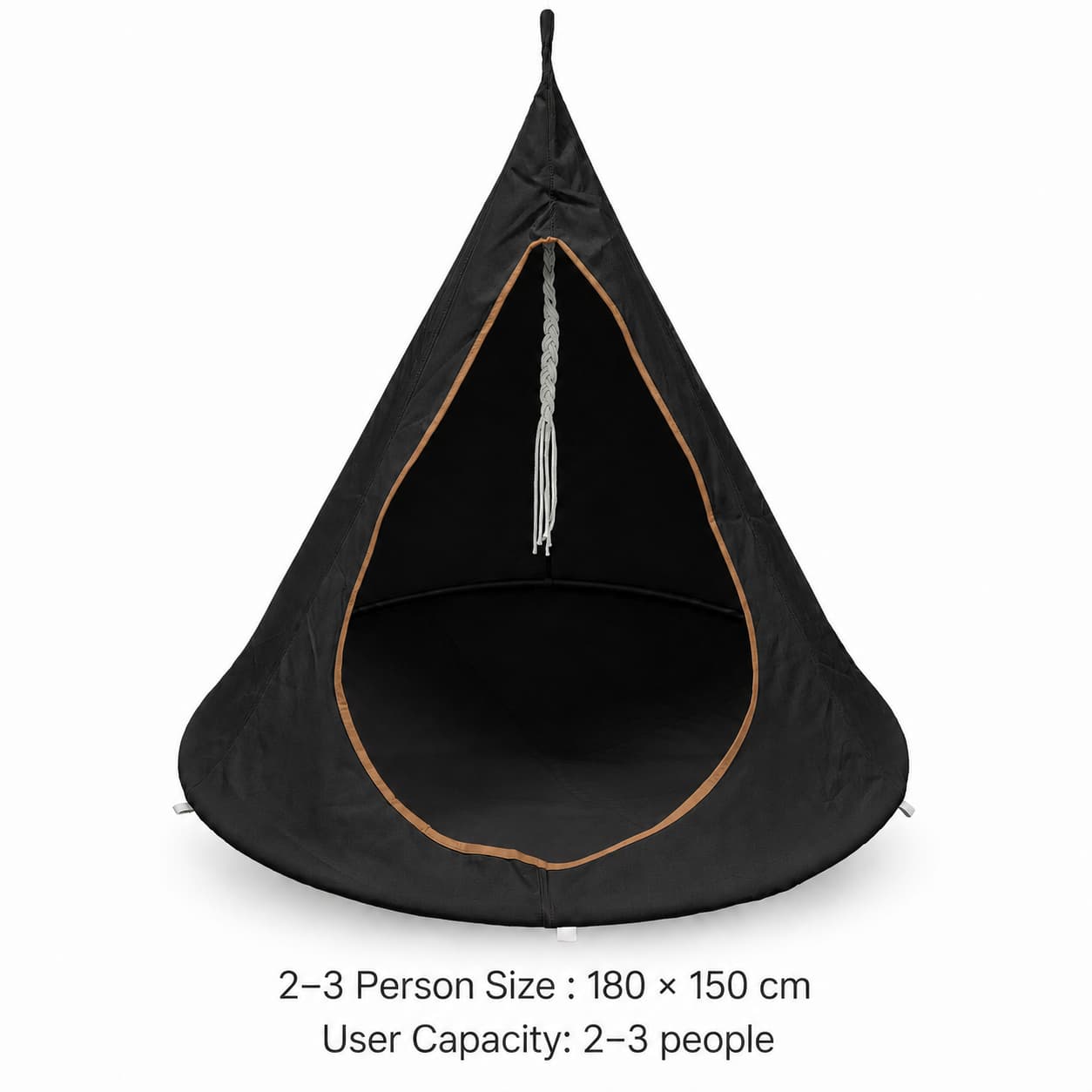Conical Hanging Hammock Chair – 441 lb Waterproof Outdoor Swing | Traverseon