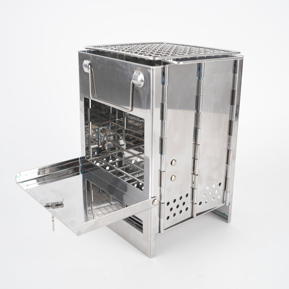 Folding Portable Wood Burning Stove – Multi-Fuel Cooking |Traverseon