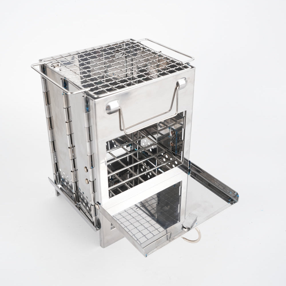 Folding Portable Wood Burning Stove – Multi-Fuel Cooking |Traverseon