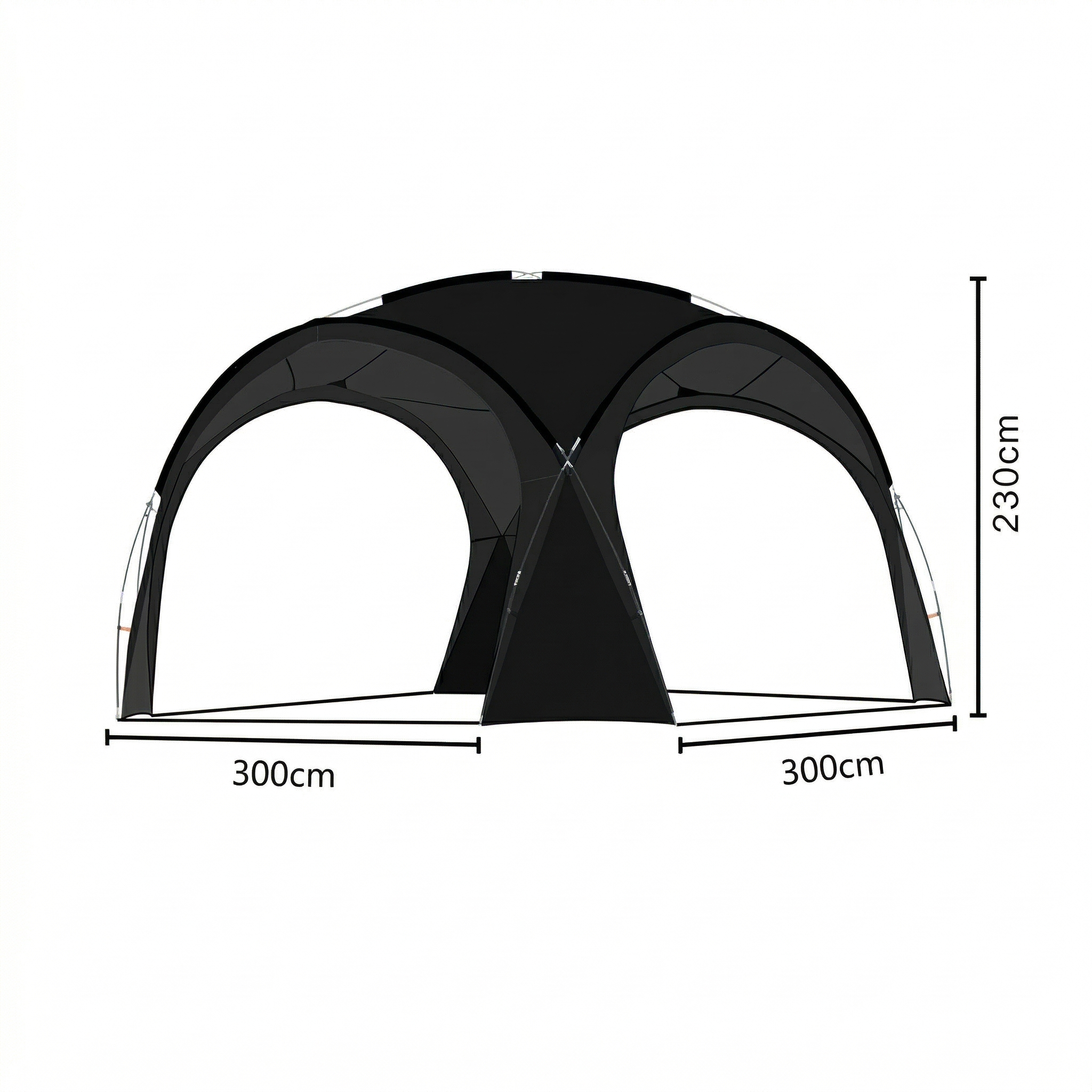 Camping Dome Tent 14×14ft – 210D UPF50+ Ventilated Windproof for Camping Beach Picnic | Traverseon