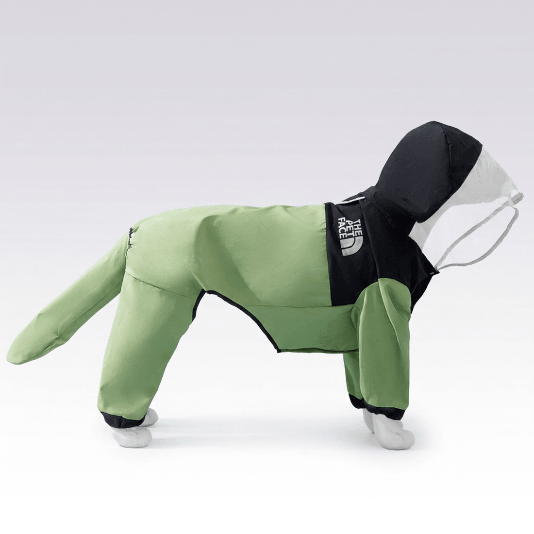 Breathable Large Dog Raincoat with Visor - U-Belly, 15000mm Waterproof, 3XL-8XL (25-88 lbs) | Traverseon