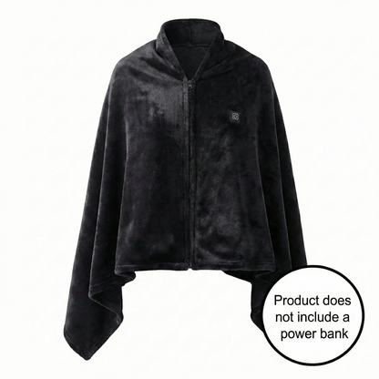 USB Heated Shawl Blanket – 3-Level Rapid Heating, Wearable & Washable for Home Office Camping | Traverseon