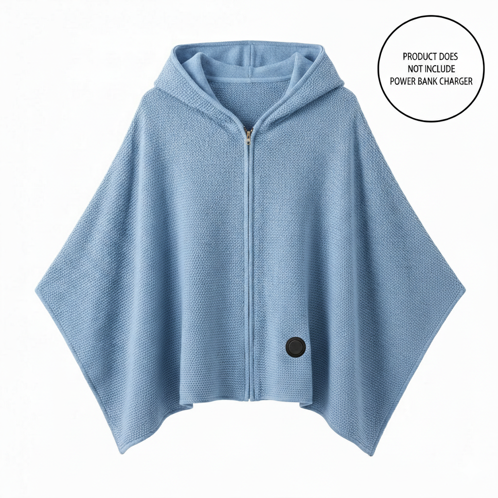 Cordless Graphene Heated Shawl – Hands-Free Wearable Warmth for Office & Home | Traverseon