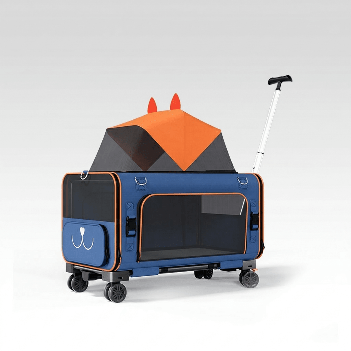 2-in-1 Pet Stroller & Carrier – Foldable Breathable Dog & Cat Travel Cart | Traverseon