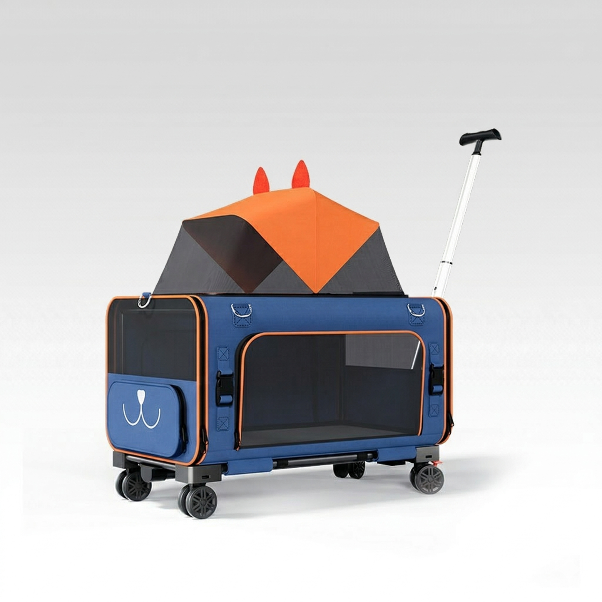 2-in-1 Pet Stroller & Carrier – Foldable Breathable Dog & Cat Travel Cart | Traverseon