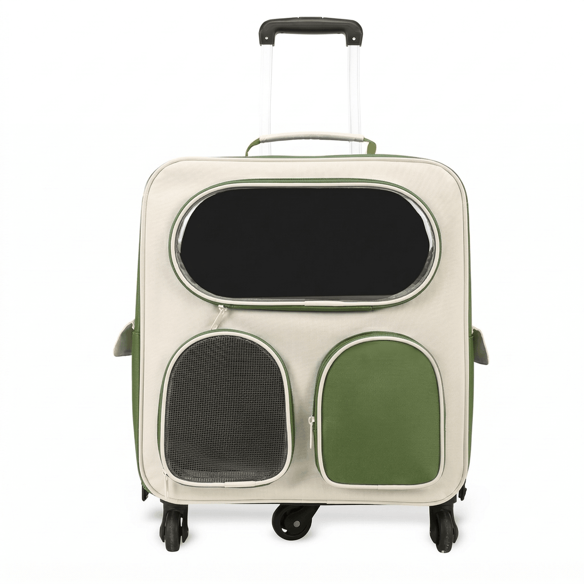 3-in-1 Detachable Lightweight Pet Rolling Carrier - Travel Bag for Cats & Dogs Up to 18 lbs | Traverseon