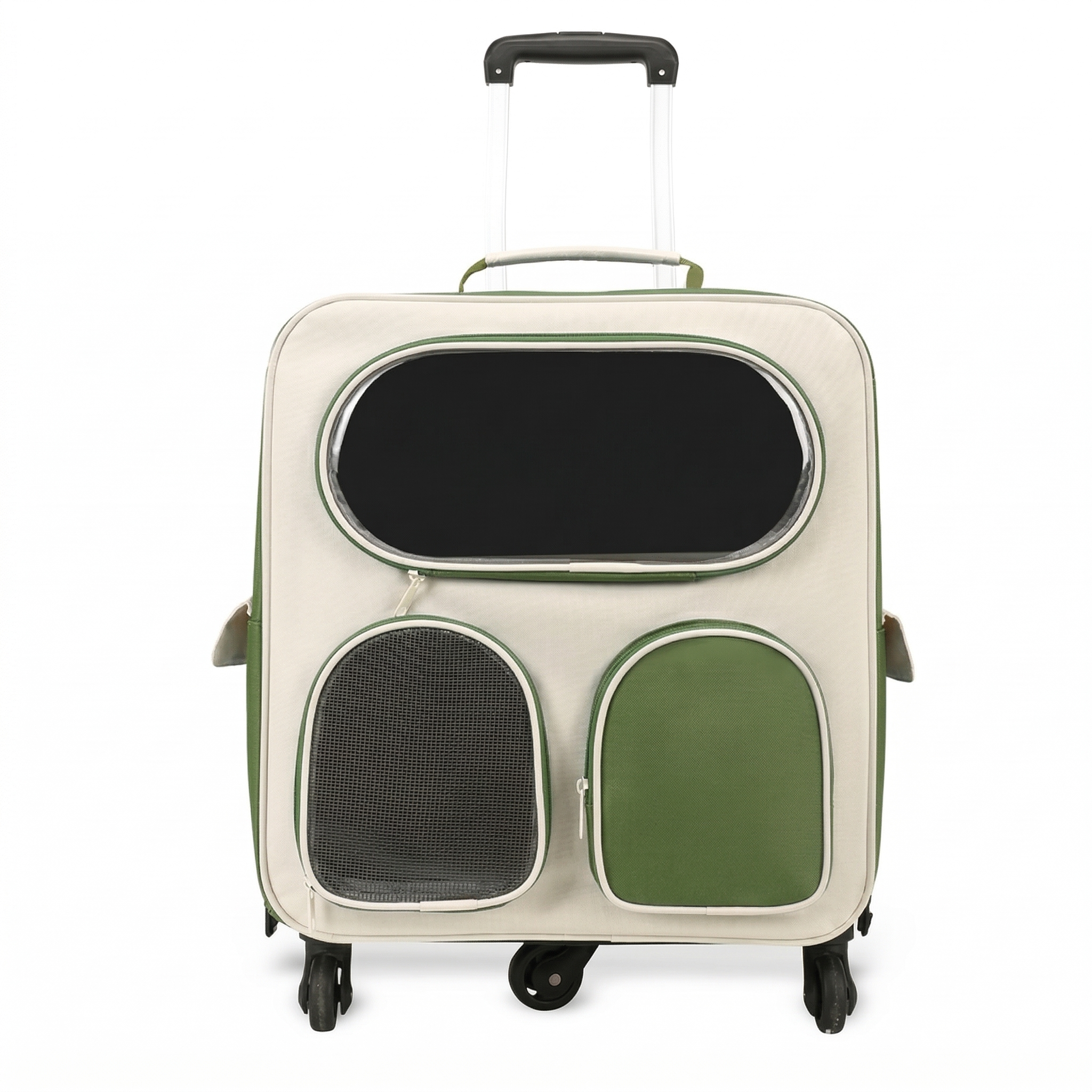 3-in-1 Detachable Pet Rolling Carrier – Lightweight Breathable Backpack & Trolley Bag for Cats & Small Dogs | Traverseon