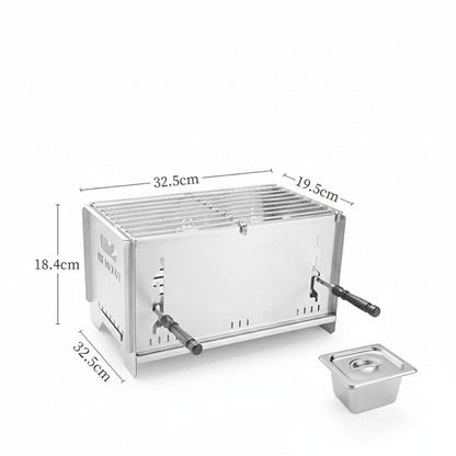 Multi-Function Charcoal Camp Stove – Dual-Zone Cooking, 3-Level Heat | Traverseon