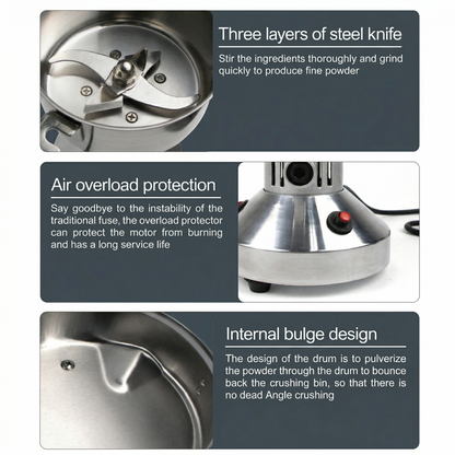 Upright Electric Grain Grinder – 850W/1500W High-Speed Stainless Steel Spice & Coffee Mill | Traverseon