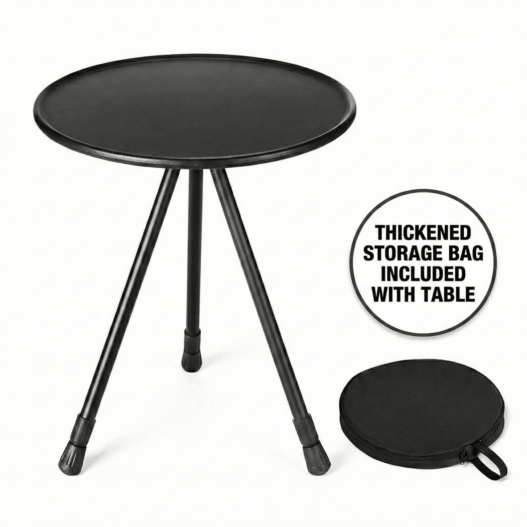 Aluminum Alloy Table – Small Round Portable Detachable Camping Outdoor | Traverseon
