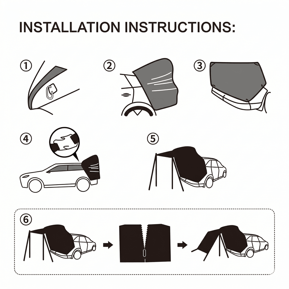 Car Rear SUV Tailgate Tent – Waterproof Sunshade Mosquito Net Shelter | Traverseon