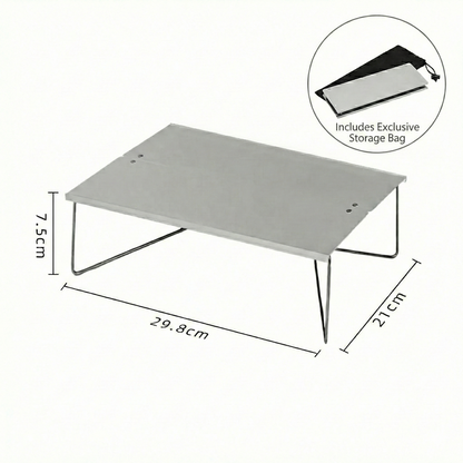 A4-Size Ultra-Light Foldable Aluminum Outdoor Table – Compact Camp Side Table | Traverseon