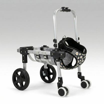 Wheelchair Dog for Back Legs, 2/4 Wheels Adjustable Mobility Support for Small Medium Dogs | Traverseon